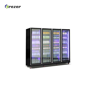 Large Beverage Display Refrigerator 4 Door Commercial Bar Fridges
