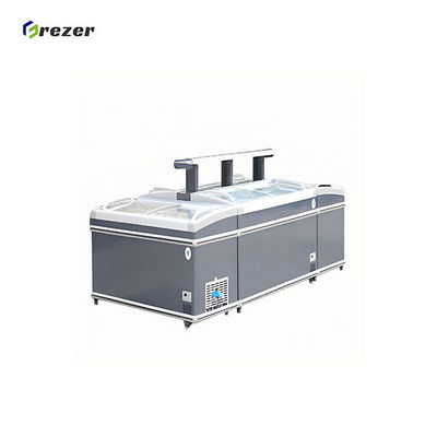 Combined Commercial Island Freezer Automatic Defrost Horizontal Display Freezer