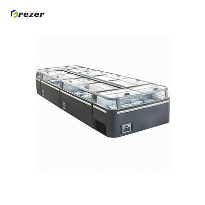 Combination Meat Display Freezer Island Commercial Meat Display Refrigerator Durable