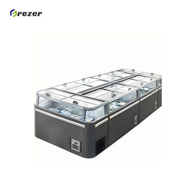 Combination Meat Display Freezer Island Commercial Meat Display Refrigerator Durable