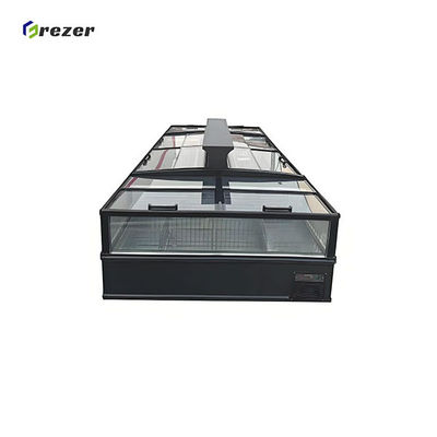 Eco Friendly Supermarket Display Freezer Combined Meat Island Freezer Horizontal