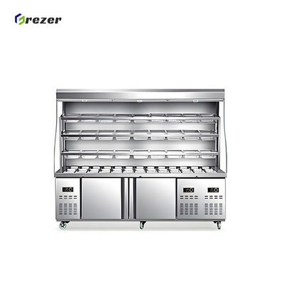 R290 Vegetable Display Freezer Combined Vertical Refrigerator Display Durable