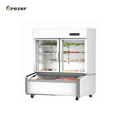 Combined Vegetable Display Refrigerator 1200W 1650W Stand Up Display Fridge For Restaurant