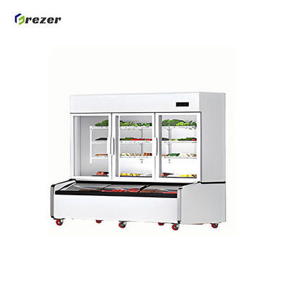 Combined Vegetable Display Refrigerator 1200W 1650W Stand Up Display Fridge For Restaurant