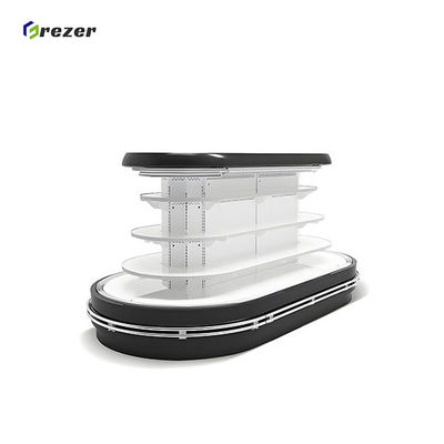 1.5M 2M Produce Display Cooler Customized Island Fridge Freezer For Supermarket Shop Outlets