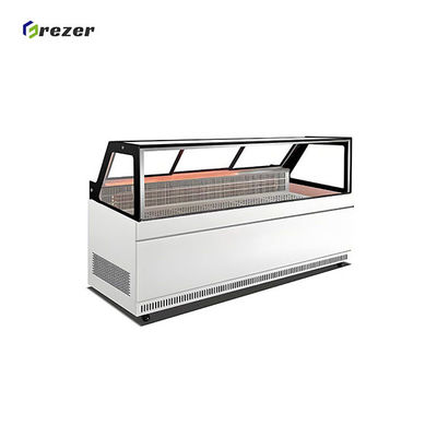 Eco Friendly Refrigerated Fish Display Counters Durable Display Cooler Fridge Horizontal