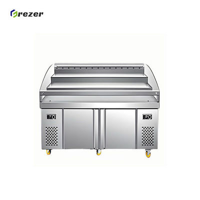 Shop Fish Display Freezer Horizontal Chiller Display Cabinet Eco Friendly For Lobster Mussels