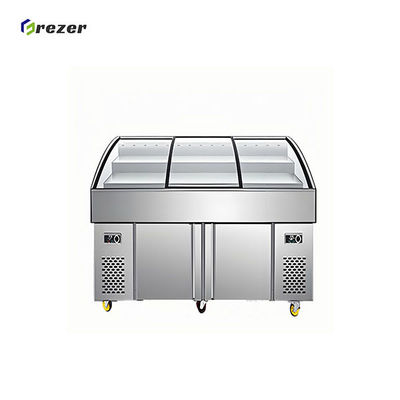 Shop Fish Display Freezer Horizontal Chiller Display Cabinet Eco Friendly For Lobster Mussels