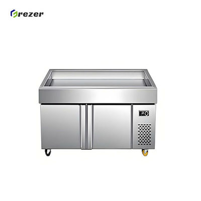 Shop Fish Display Freezer Horizontal Chiller Display Cabinet Eco Friendly For Lobster Mussels