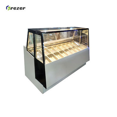 Horizontal Ice Cream Display Cabinet 1060W 1360W 1880W Ice Cream Freezer For Convenience Store