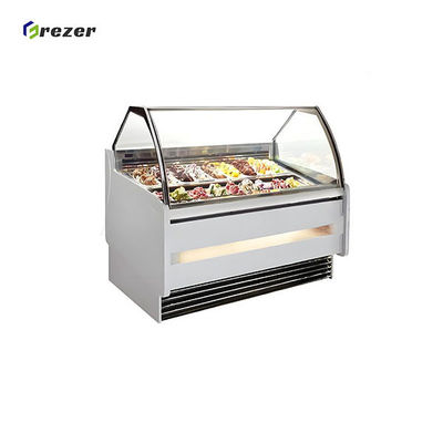 R404 Ice Cream Display Refrigerator Horizontal Small Display Freezer For Ice Cream