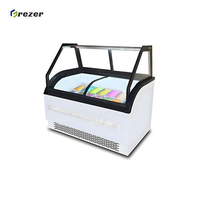 8 Pans / 12 Pans Ice Cream Display Freezer Customized Ice Cream Display Counters