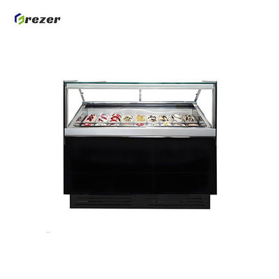 Auto Defrost Ice Cream Display Freezer 12 Pans / 16 Pans Ice Cream Freezer Case
