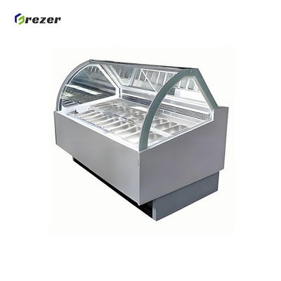 Horizontal Ice Cream Display Freezer 110V / 220V Ice Cream Dipping Freezers For Supermarket