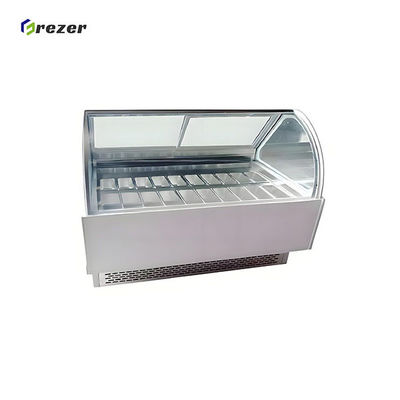 Horizontal Ice Cream Display Freezer 110V / 220V Ice Cream Dipping Freezers For Supermarket