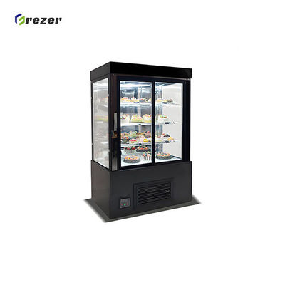 Easy Cleaning Cake Display Freezer White Black Refrigerated Dessert Cases Durable