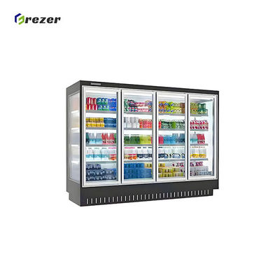 Vertical Dairy Freezer 1000W Large Display Freezer Customized For Cheese