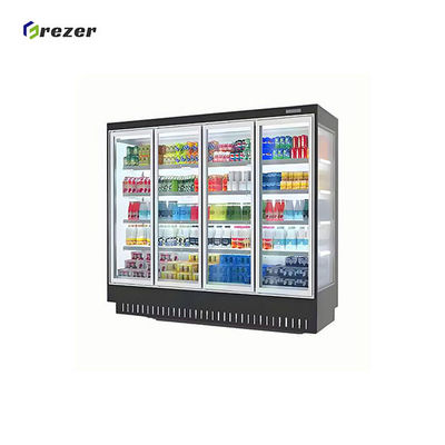 4 Door Beer Display Coolers Vertical Beverage Refrigerator With Glass Door