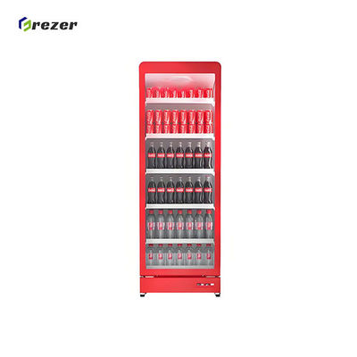 Customized Commercial Beer Display Coolers 620MM 660MM Upright Glass Door Freezer