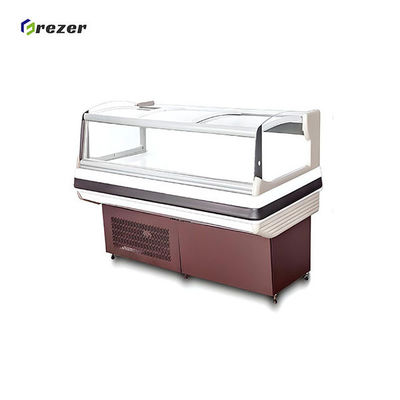 Energy Saving Commercial Meat Display Cases Frost Resistant Restaurant Display Freezer Intelligent