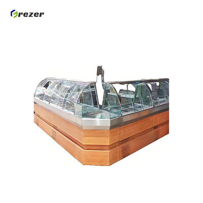 Horizontal Refrigerated Deli Display Case Combined Deli Meat Display Case Customized