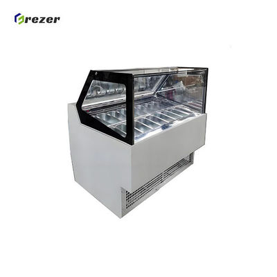 Customized Ice Cream Display Freezer 1190MM 1550MM Commercial Ice Cream Cooler