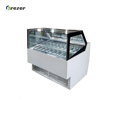 Customized Ice Cream Display Freezer 1190MM 1550MM Commercial Ice Cream Cooler
