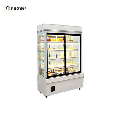 Black Cake Freezer Counter Customized Display Cake Freezer Commercial For Chocolate Cake