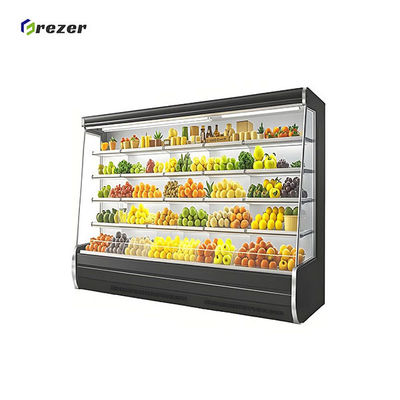 Vertical Fruit Display Refrigerator Eco Friendly Stand Up Glass Door Freezer Durable