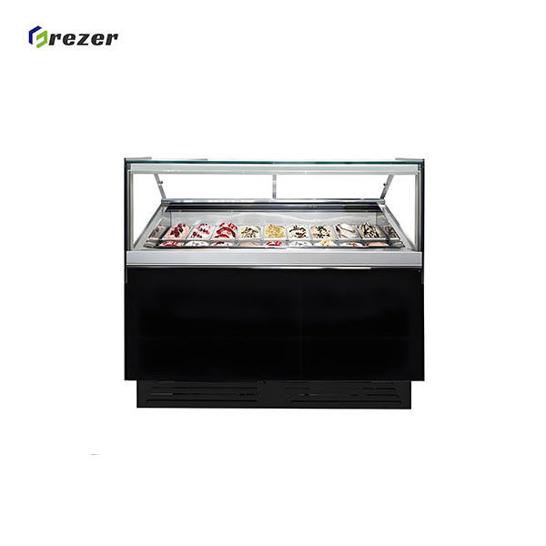 Auto Defrost Ice Cream Display Freezer 12 Pans / 16 Pans Ice Cream Freezer Case