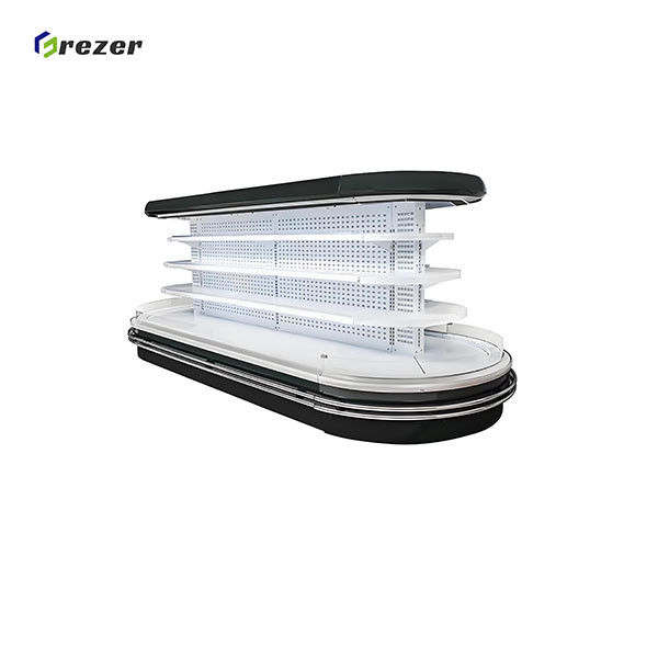 Customized Fish Display Freezer Driect Cooling / Air Cooling Open Top Island Freezer For Haddock