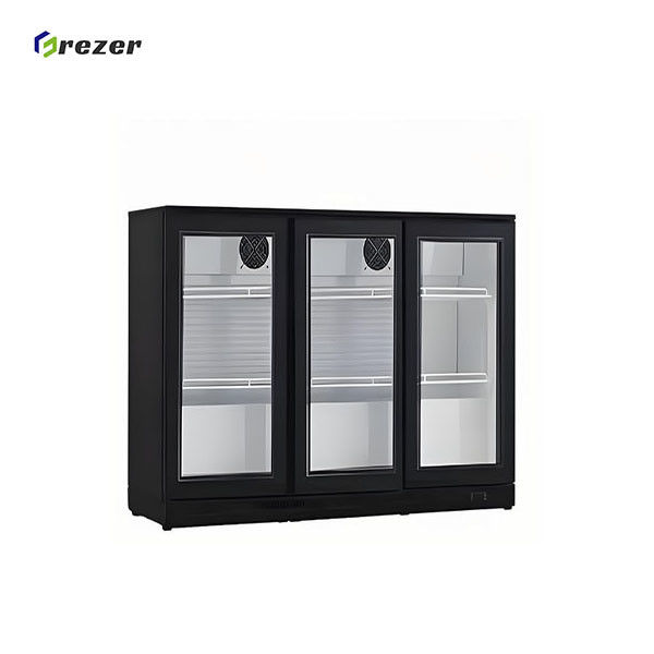 Hotel Dairy Freezer Small Triple Door Display Fridge Customized For Soy Milk